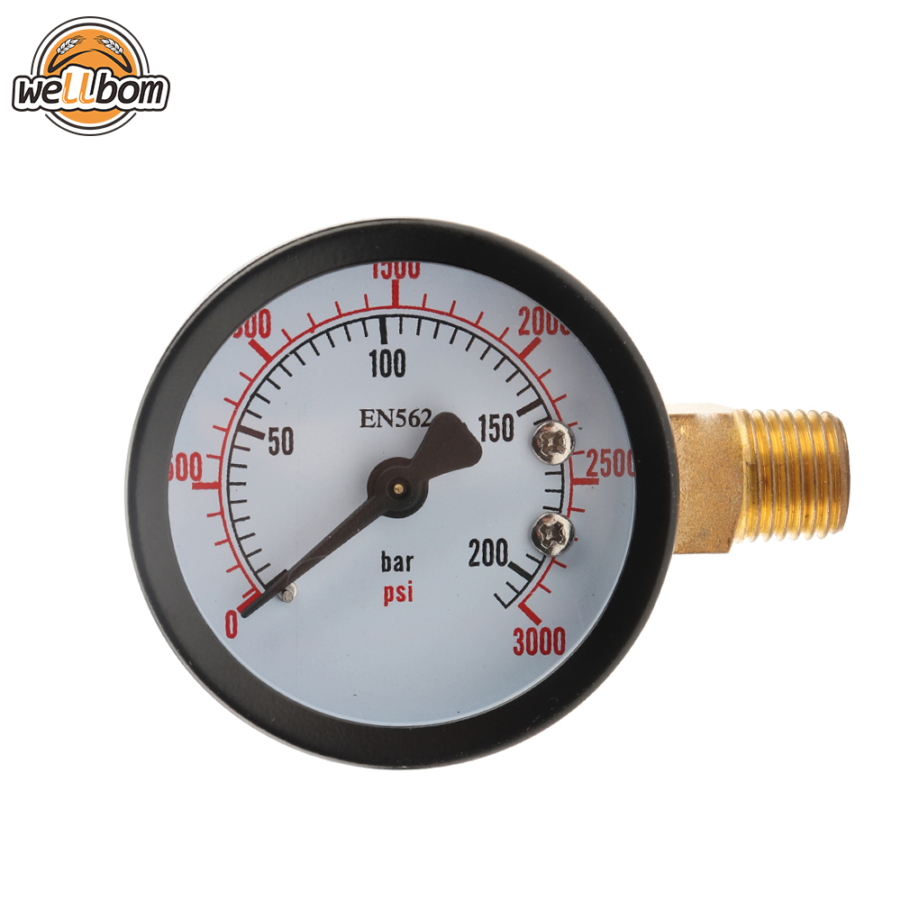 Home Brew Draft Beer Gas Co2 Pressure Regulator Gauge, High Pressure, 0 - 3000 PSI,Homebrewing